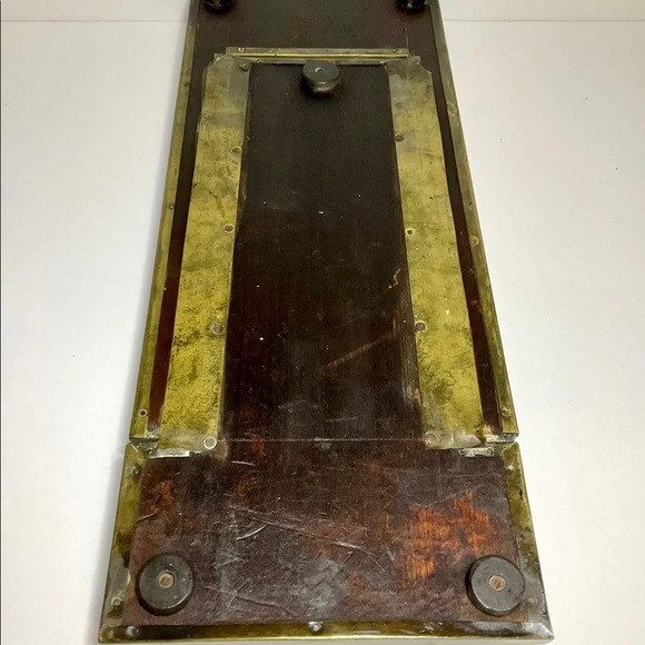 Antique Very Rare Folding Embossing Metallic Brass Book Ends and Shelf - Picture 7 of 12